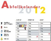 Fotoauschnitt Abfallkalender