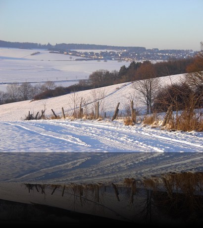 Sonnige Schneelandschaft