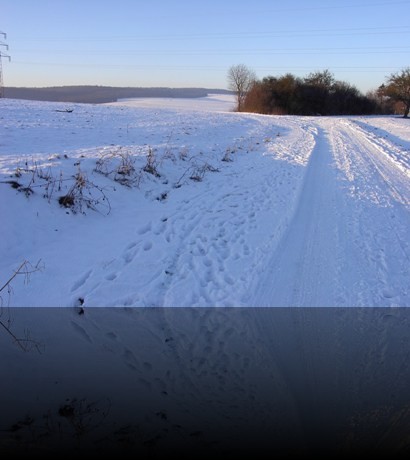 Wanderweg im Schnee